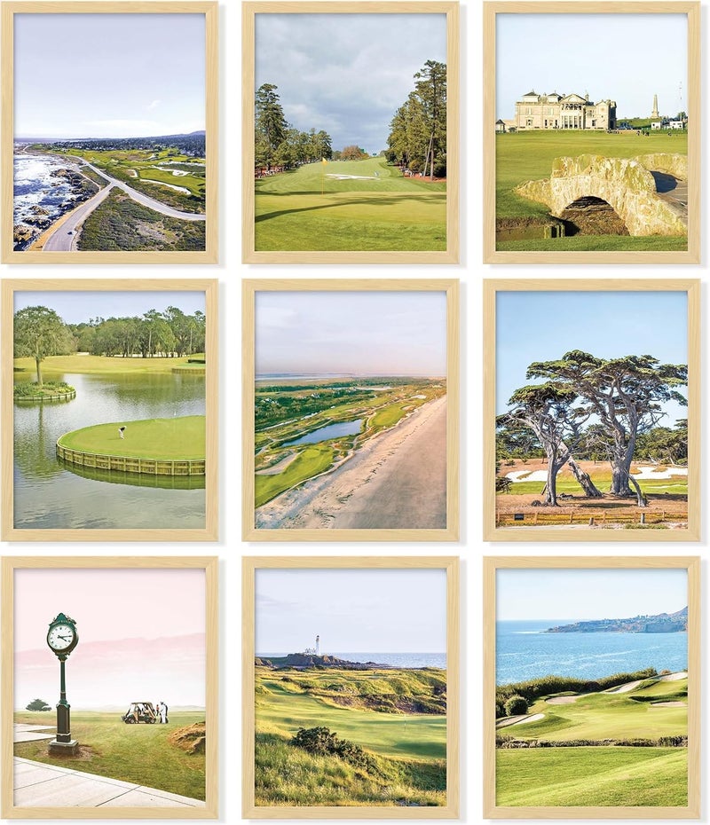 97 Decor Masters Golf Wall Art - Pebble Beach, Sawgrass, Augusta National, St Andrews Landscape Prints for Bedroom Decoration (8x10 Unframed) - Image 1