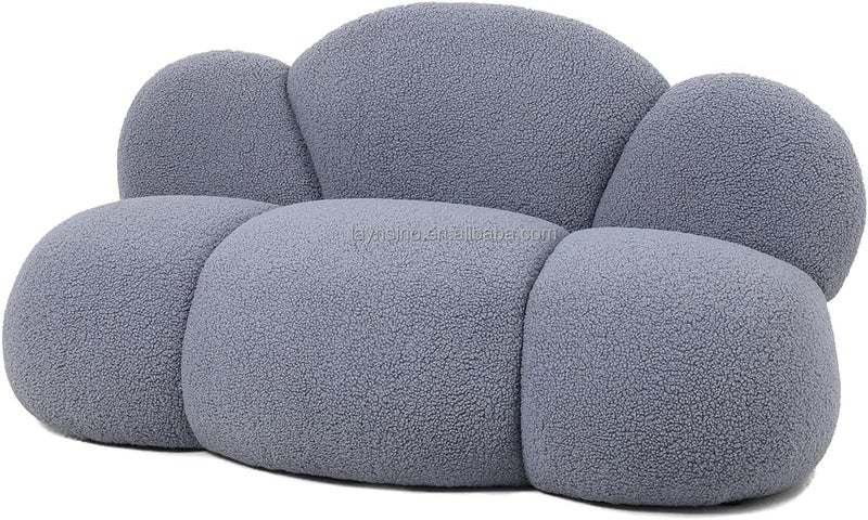 Luxury Luxe Lazy Cloud Modern Grey 2-Seater Sofa - Image 4
