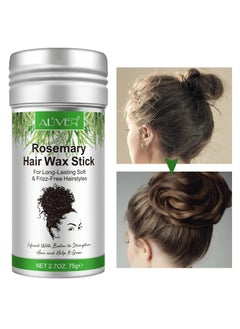 ALIVER 75g Rosemary Hair Wax Stick with 3 PCS Edge Control Brush Hair Slick Stick Wax Stick for Hair Styling & Growth Bristle Brush for Flyaways Teasing Brush for Hair Styling for Hair with Rosemary  - Image 2
