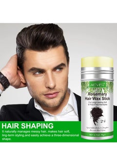 ALIVER 75g Rosemary Hair Wax Stick with 3 PCS Edge Control Brush Hair Slick Stick Wax Stick for Hair Styling & Growth Bristle Brush for Flyaways Teasing Brush for Hair Styling for Hair with Rosemary  - Image 5