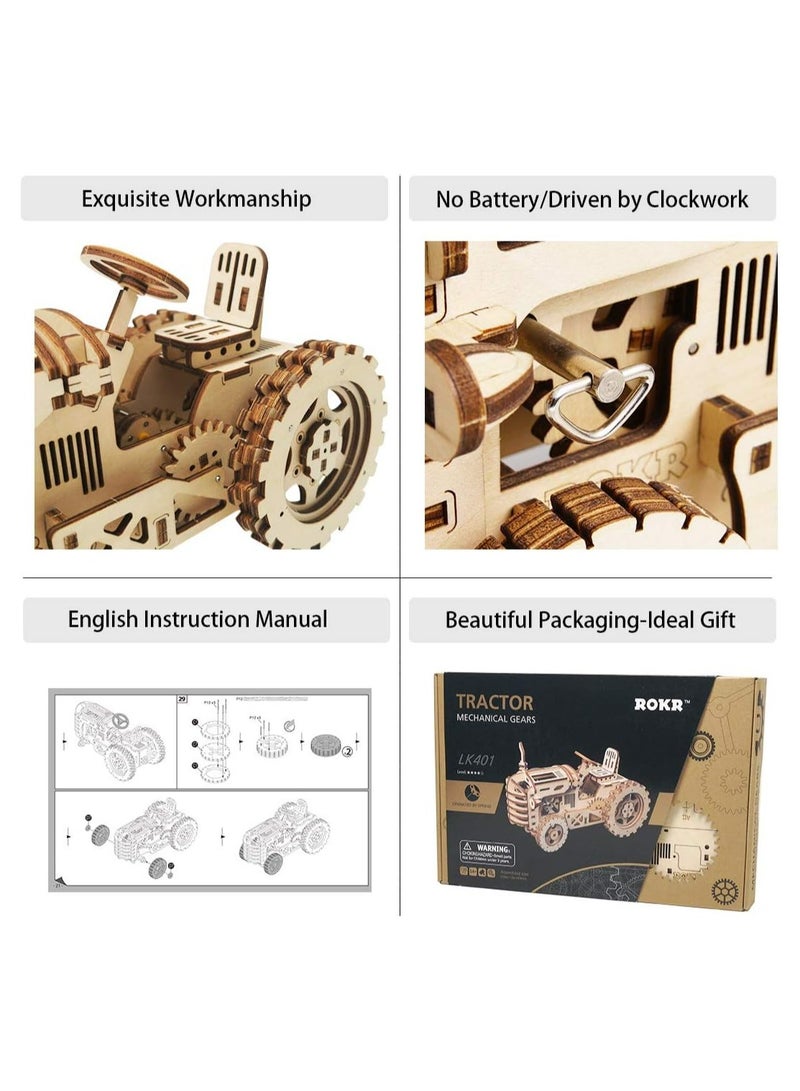 Robotime ROKR Tractor LK401 Premium 3D Puzzle Building Kits for Adults & Teens - Decorative Home Décor, Ramadan & Holiday Gift (Eid and Birthday) for Puzzle Enthusiasts, Stress Relief STEM Project - Image 4
