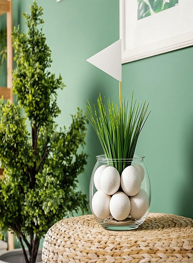 LemonRoad 6 Set Golf Party Table Centerpieces Decorations Include 6 Flower Pots 72 Hollow Golf Balls 6 White Flags 204 Artificial Grass 1 Flower Mud Sport Centerpiece for Sport Birthday Party Supplies - Image 4