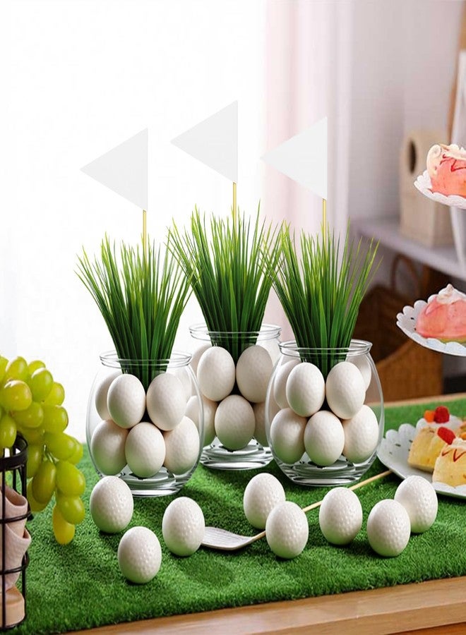 LemonRoad 6 Set Golf Party Table Centerpieces Decorations Include 6 Flower Pots 72 Hollow Golf Balls 6 White Flags 204 Artificial Grass 1 Flower Mud Sport Centerpiece for Sport Birthday Party Supplies - Image 5