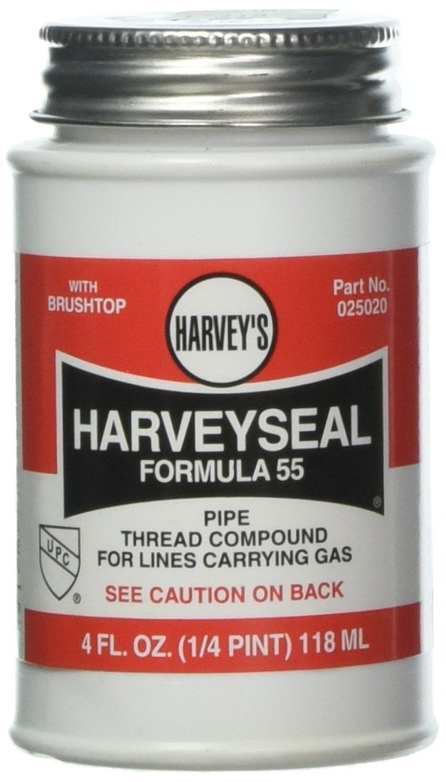 Harvey هارفي 25020 أوتي 0 مركب خيوط أنابيب متعدد الأغراض، 4 أونصات، جرة بلاستيكية بغطاء فرشاة، معجون سائل، أصفر - Image 3