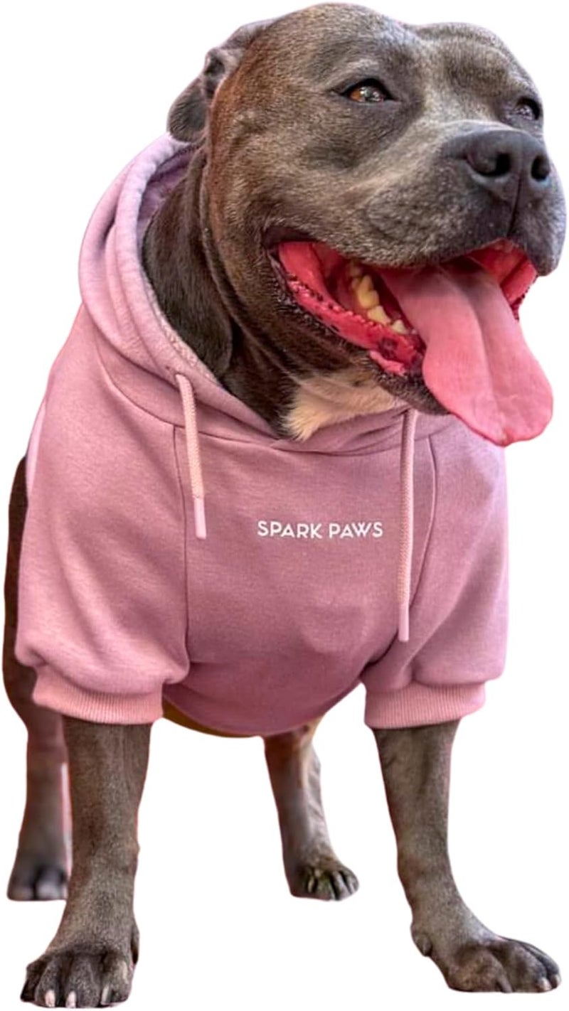 Spark Paws سترة كلاب سبارك باوز - سترة كلاب فاخرة للكلاب الصغيرة والمتوسطة والكبيرة | ملابس دافئة للكلاب البلدغ الفرنسية والبيتبول والجراء، بديل السترة الشتوية - وردي مغبر - 3XL - Image 1