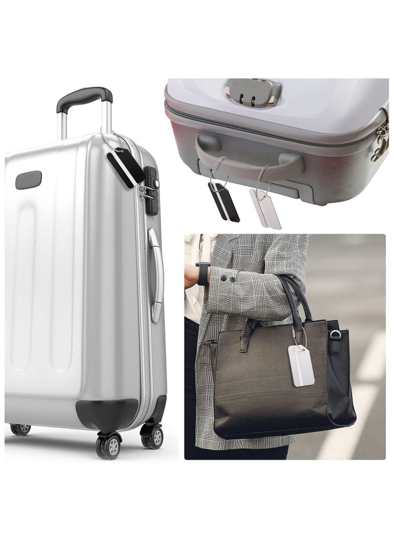 SYOSI Luggage Tag, 12PCS Business Card Holder Aluminum Metal Travel ID Bag Tag, Suitcase Luggage Tag for Travel Luggage ID with Waterproof Information Card Stock and Wire Loop  - Image 4