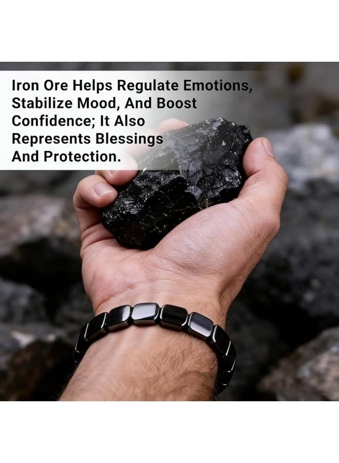 Men's Obsidian Bracelet, Natural Gemstone, Handmade, Enhances Male Energy, Men's Healing Bracelet, Inspirational Jewelry, Gift - Image 2