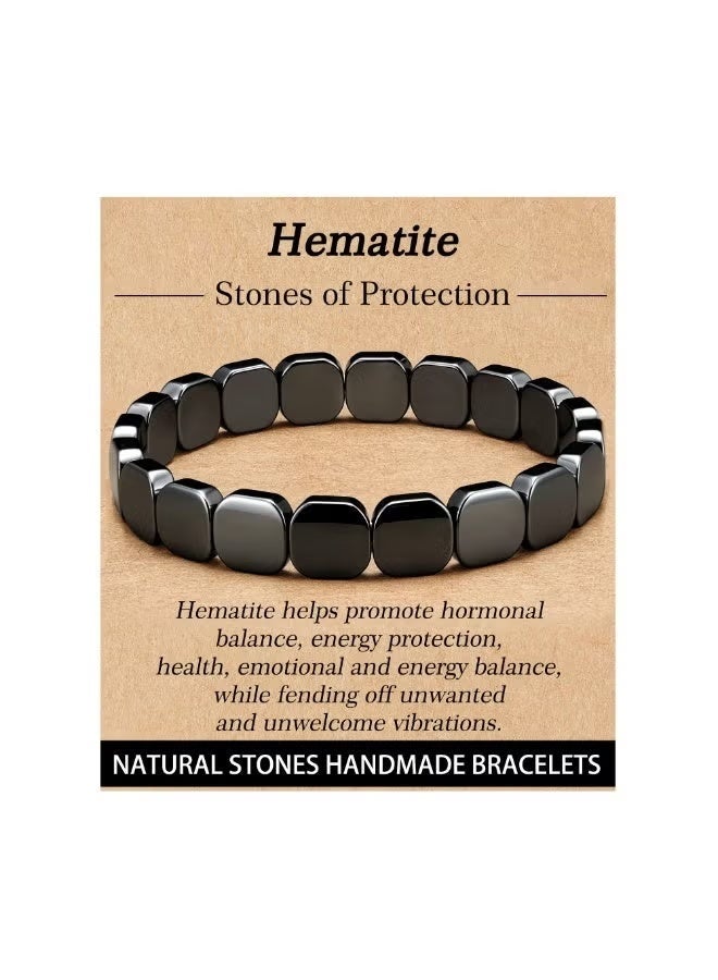 Men's Obsidian Bracelet, Natural Gemstone, Handmade, Enhances Male Energy, Men's Healing Bracelet, Inspirational Jewelry, Gift - Image 1
