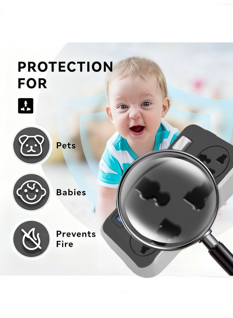 ديبتر مقبس تمديد كهربائي 9 في 1، تمديد كهربائي 2000 واط مع 3 مآخذ كهربائية + 6 منافذ USB | شحن تلقائي 3.4 أمبير | حماية مضادة للكهرباء الساكنة | سلك تمديد 2 متر – أسود | يشمل حماية مضادة للكهرباء الساكنة وسلك شديد التحمل بطول 5000 مم لشحن آمن وفعال - Image 5