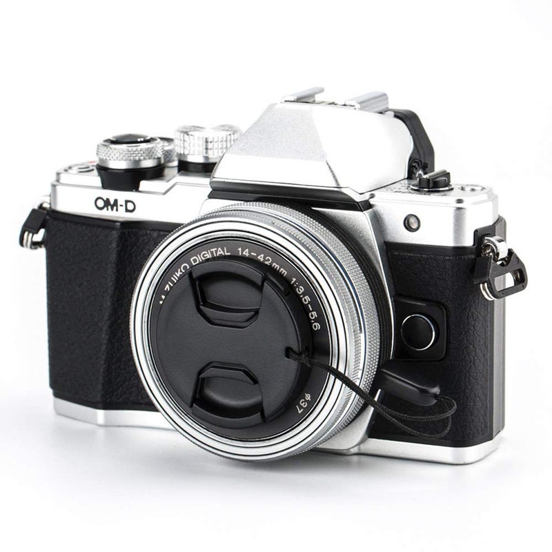 JJC 2-Pack 37mm Center Pinch Front Lens Cap Cover with Deluxe Lens Cap Keeper for Olympus Panasonic Canon Nikon and Other Brand of Lenses with 37mm Filter Thread - Image 5