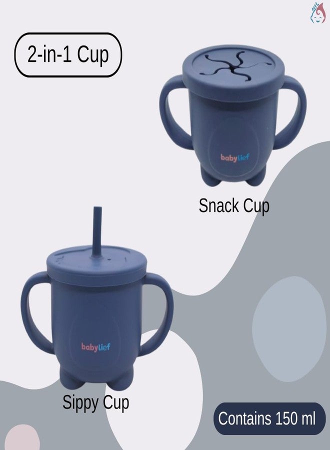 Babylief Silicone Snack Cup (Navy) - Image 3