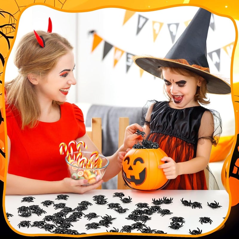 BOARDFEB 240Pcs Mini Black Spider Acrylic Ornaments Halloween Vase Filler Table Scatters for Scrapbooking Decorations Embellishment DIY Craft Party Favors Craft Supplies - Image 5