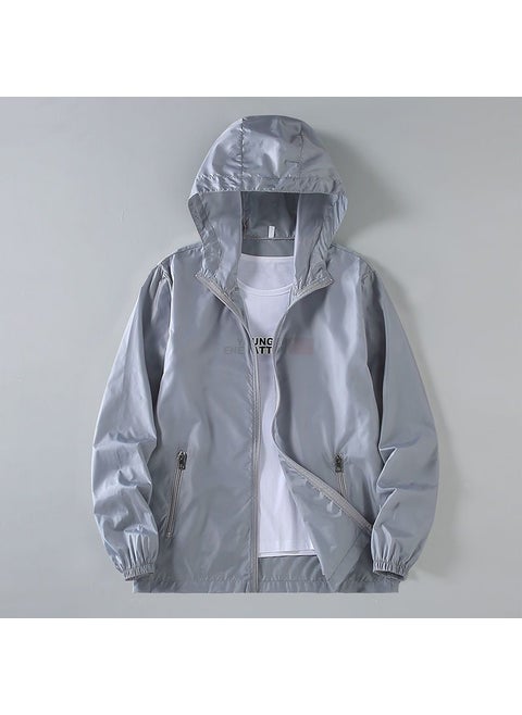 Mens Lightweight Summer Sun Protection Jacket FS-Grey [212]]