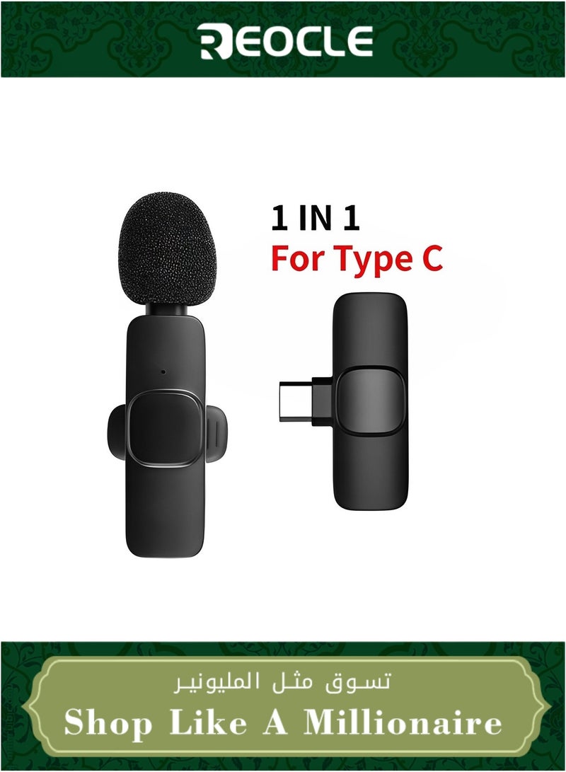 ريوكل ميكروفون لافاليير لاسلكي احترافي لأجهزة iPhone وiPad، ميكروفون مكثف متعدد الاتجاهات للتسجيل للمقابلات والفيديو والبودكاست والمدونات المرئية واليوتيوب - Image 1