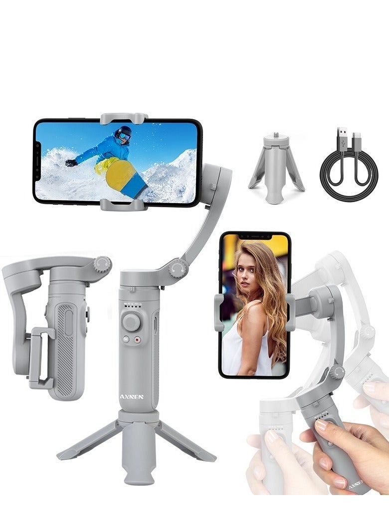 Zaina 3-Axis Smartphone Gimbal Stabilizer, Foldable Handheld Phone Video Stabilizer with Anti-Shake Bluetooth Control, 2200mAh Battery for TikTok YouTube Vlog Travel, iPhone Android Compatible - Image 2