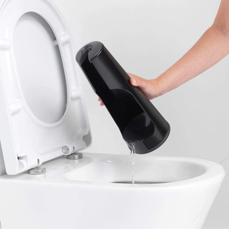 Brabantia ReNewToilet Brush & Holder Set (Matt Black) Free-Standing, Non-Slip/Scratch Base, Hygenic Discreet Toilet Bowl Cleaner - Image 3