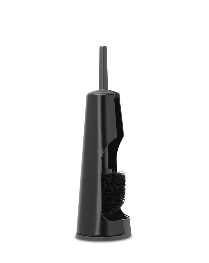 Brabantia ReNewToilet Brush & Holder Set (Matt Black) Free-Standing, Non-Slip/Scratch Base, Hygenic Discreet Toilet Bowl Cleaner - Image 2