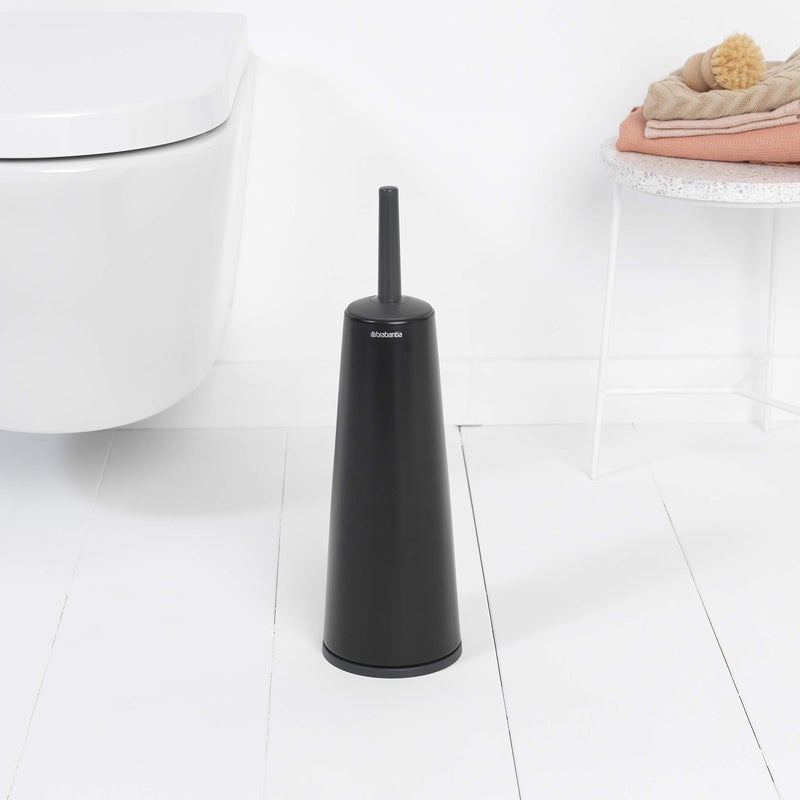 Brabantia ReNewToilet Brush & Holder Set (Matt Black) Free-Standing, Non-Slip/Scratch Base, Hygenic Discreet Toilet Bowl Cleaner - Image 5