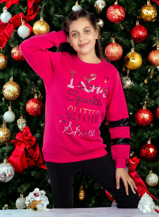 Embroidered Cotton Melton Shirt for 12-Year-Old Girls, Winter 2024 Trends, High-Quality Fabric, Ultra-Soft Materials