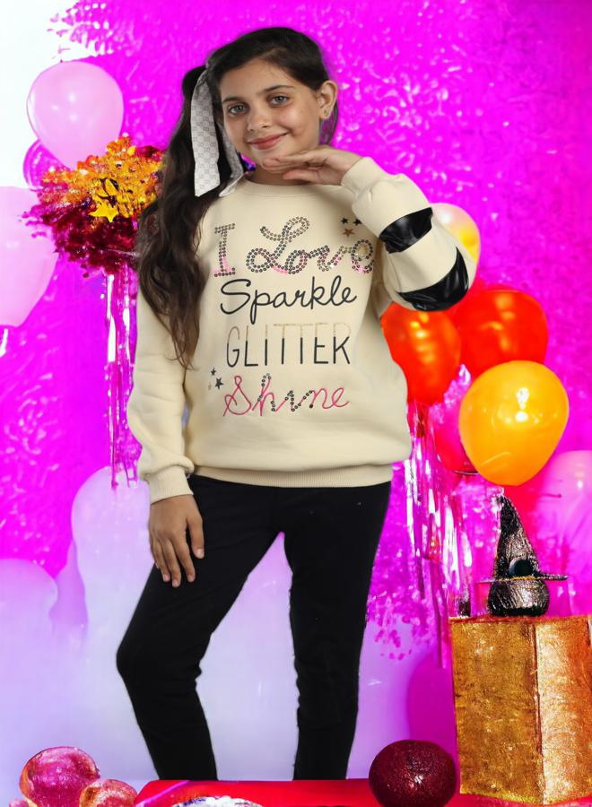 Embroidered Cotton Melton Shirt for 12-Year-Old Girls, Winter 2024 Trends, High-Quality Fabric, Ultra-Soft Materials