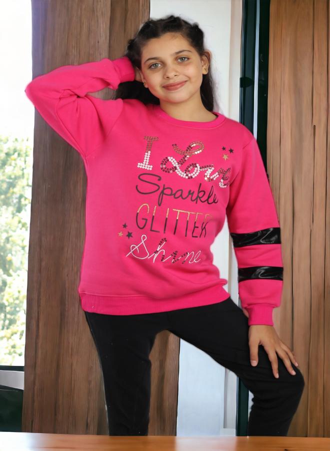 Embroidered Cotton Melton Shirt for 12-Year-Old Girls, Winter 2024 Trends, High-Quality Fabric, Ultra-Soft Materials