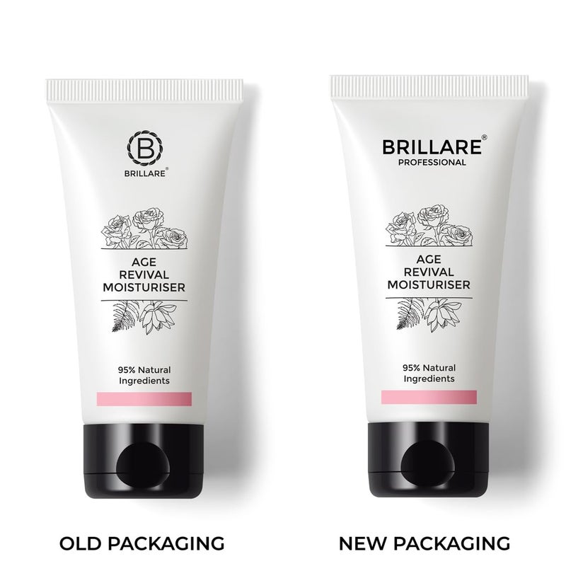Brillare Professional Age Revival Natural Moisturiser Cream with Indian Rose and Lotus 50 G - Image 5