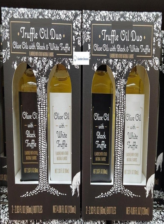 Truffles Trader Joe Truffle Oil Duo Olive Oils with Black & White Truffle 4.06fl oz 120ml (Two Boxes) - Image 1
