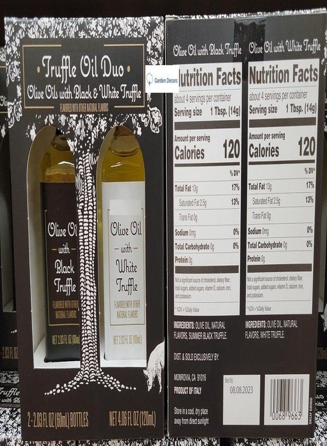Truffles Trader Joe Truffle Oil Duo Olive Oils with Black & White Truffle 4.06fl oz 120ml (Two Boxes) - Image 2