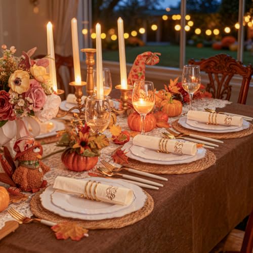 WDF 100pcs Gold Plastic Plates - High-end Baroque Design - Heavy Duty White &Gold Wedding Plates Set Ideal for Thanksgiving Weddings/Party/Bridal Shower - Image 2