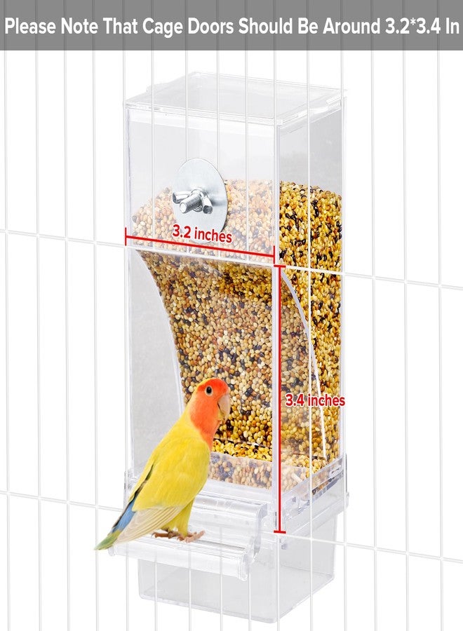 lemtrflo No Mess Bird Feeder Water Dispenser Set, Parakeet Cage Accessories, Bird Feeder and Waterers in Cage for Cockatiels, Finches, Lovebirds, Budgies, Canaries - Image 5
