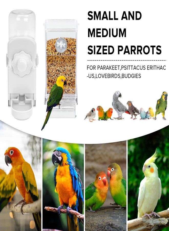 lemtrflo No Mess Bird Feeder Water Dispenser Set, Parakeet Cage Accessories, Bird Feeder and Waterers in Cage for Cockatiels, Finches, Lovebirds, Budgies, Canaries - Image 4