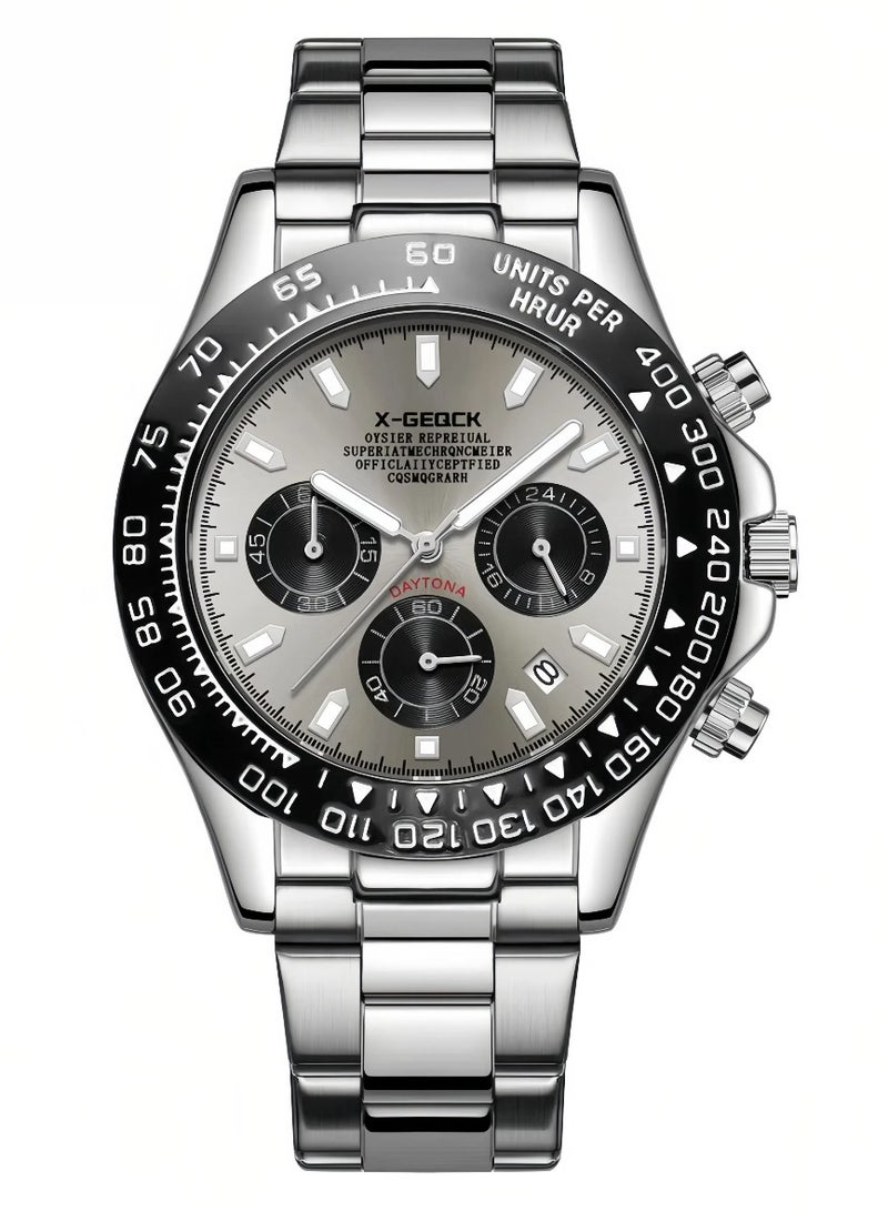 X-GEQCK Watches for Men Stainless Steel Quartz Waterproof Men's Watch - Image 2