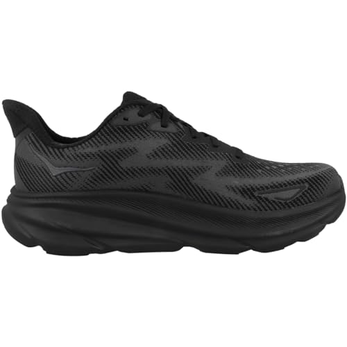 Hoka Men's Clifton 9 Sneaker, Black/Black, 11.5 - Image 4