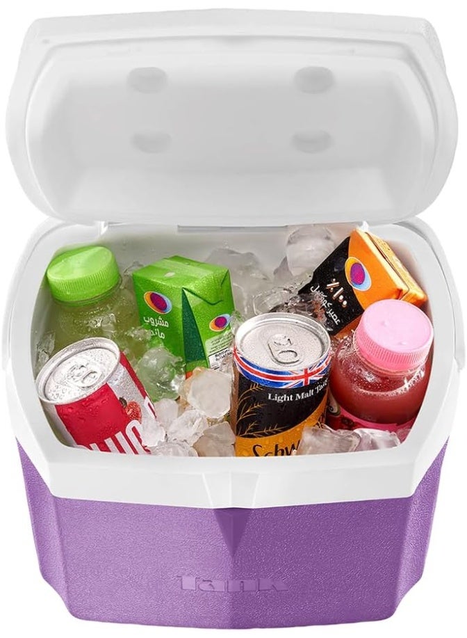 TANK 10-liter purple cooler box with a water tank, suitable for trips and camping. - Image 5