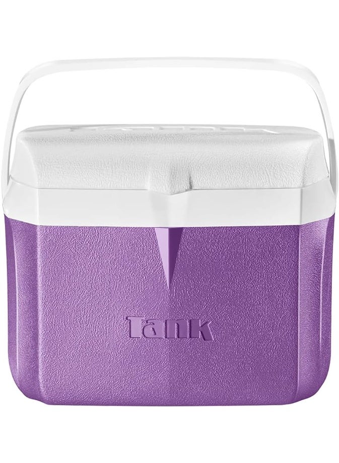 TANK 10-liter purple cooler box with a water tank, suitable for trips and camping. - Image 1