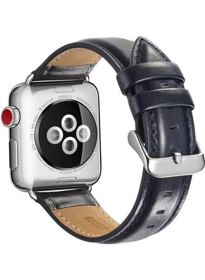 NIBEMINENT Replacement Watchband For Apple Watch Dark Blue  - Image 2