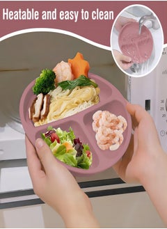 iMissiu Baby Feeding Set 9 Piece, Baby Led Weaning Utensils Set Includes Suction Bowl and Plate, Baby Spoon and Fork, Sippy Cup with Straw and Lid, Baby Feeding Supplies  - Image 4