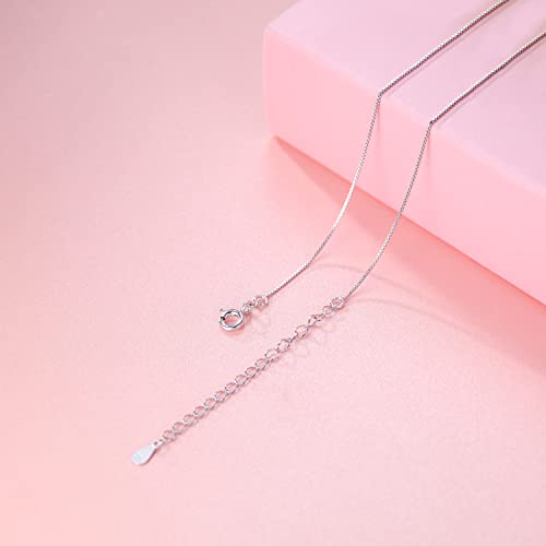 SLUYNZ Genuine 925 Sterling Silver Tiny Love Pendant Necklace for Women Teens - Tennis Necklace (A-Silver-0.8cm Heart) - Image 5