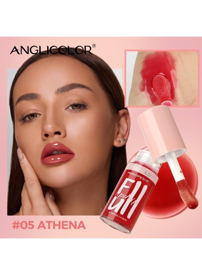 انجلي كولور ملمع شفاه لامع للنساء من أنجليكولور، أحمر شفاه مرطب، غير دهني، مكياج يدوم طويلاً (#05 أثينا) - Image 1
