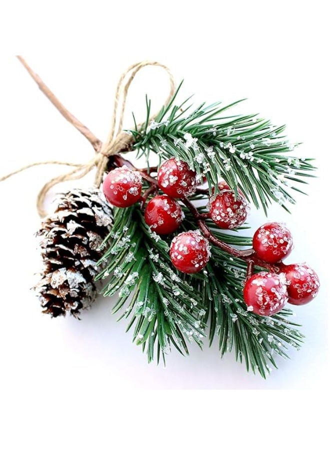 8 pieces - Artificial Pine Cones Branch Craft Wreath - Image 1