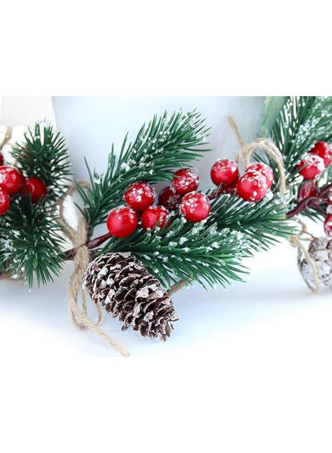 8 pieces - Artificial Pine Cones Branch Craft Wreath - Image 4