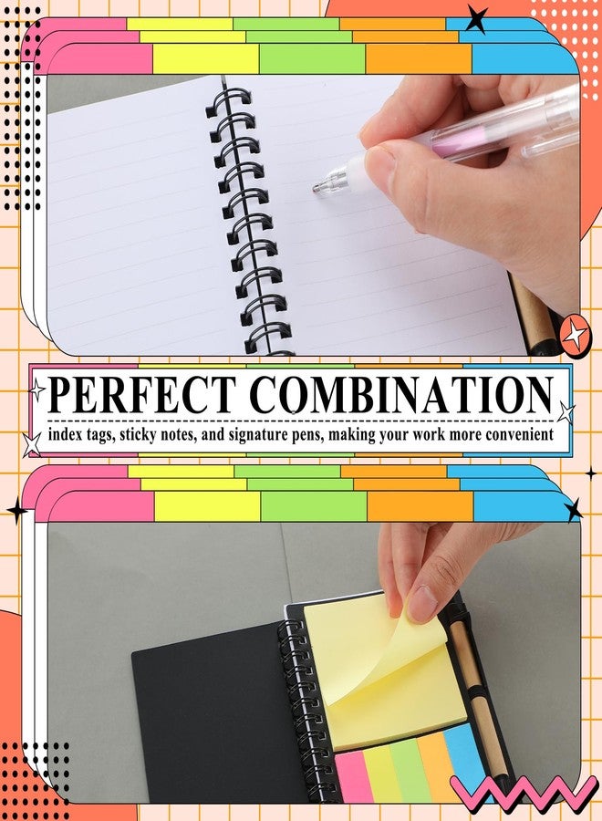 Qilery 30 Pack Lined Spiral Notebook Small Notebook and Pen Set Steno Pads Lined Notebook Black Notebook Small Pocket Notebooks for Office School Supplies - Image 4