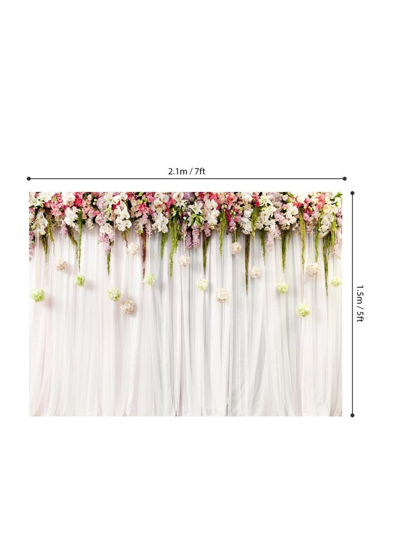 2.1 * 1.5m/ 7 * 5ft Photography Backdrops Wedding Backdrop for Photography Photo Studio Props for Party Decoration Baby Children Portrait Photos W-021