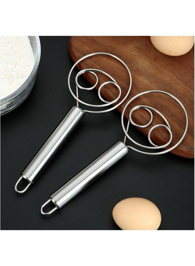 Manual Egg Beater Kitchen Utensil For Daily Use Restaurant Supplies Stainless Steel Whisk Ideal Blending Sauces Dressings-Color:Ordinary Style  - Image 2