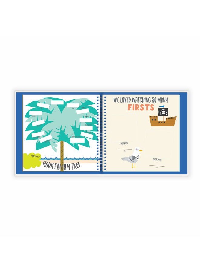 Lucy Darling Little Captain Baby Memory Book - First Year Journal Album To Capture Precious Moments - Milestone Keepsake For Girl - Made In USA - Image 4