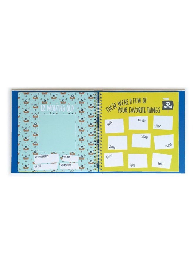 Lucy Darling Little Captain Baby Memory Book - First Year Journal Album To Capture Precious Moments - Milestone Keepsake For Girl - Made In USA - Image 3