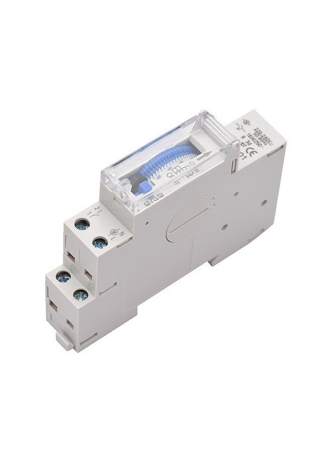 Generic - Mechanical 24 Hours Timer Switch AC 220-240V 15 Minutes Interval 96 Times ON/ OFF Programmable Electrical Timer DIN Rail Installation Relay Switch - Image 1