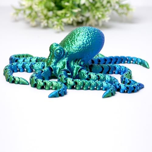 LUYUCUBE 3D Printed Octopus ModelFlexible Realistic Articulated Animal Fidget ToysMystery Figurines Gifts for EasterExecutive Desk Funny Dcor and Festival CollectibleEaster Basket Stuffers GB - Image 1