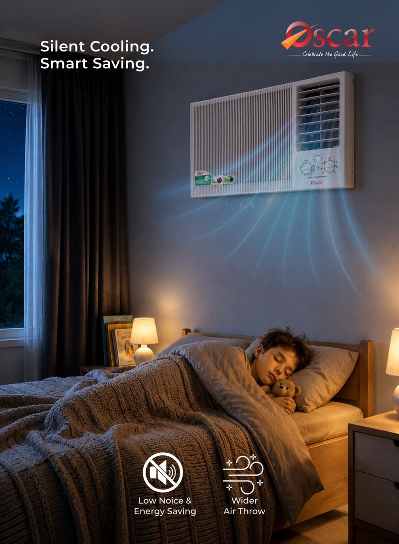 OSCAR 2 Ton Window Air Conditioner 21,500 BTU | Powerful Cooling, GMCC Rotary Compressor, R410A Refrigerant, Energy Efficient, Heavy Duty Window AC for Home & Office – OWC2400C - Image 2