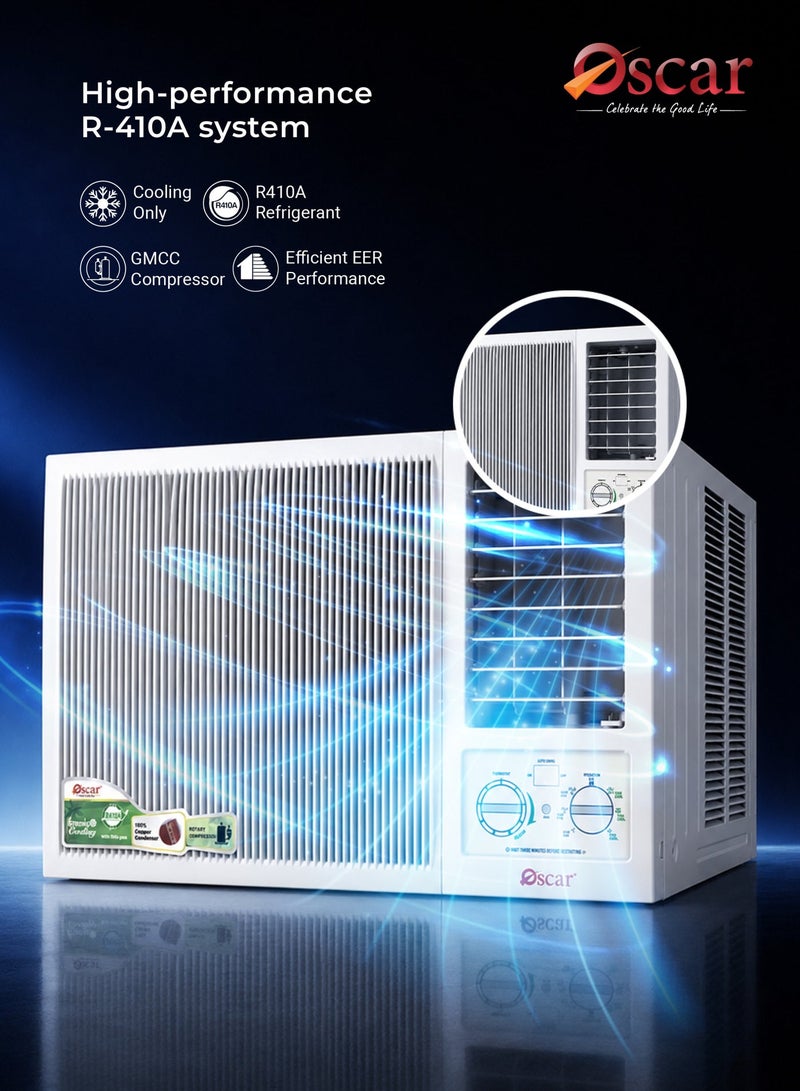 OSCAR 2 Ton Window Air Conditioner 21,500 BTU | Powerful Cooling, GMCC Rotary Compressor, R410A Refrigerant, Energy Efficient, Heavy Duty Window AC for Home & Office – OWC2400C - Image 5
